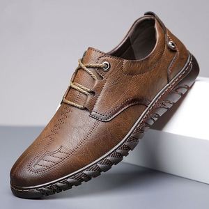 Zapatos Oxford de Vestir para Hombre de Alta Calidad, Estilo Derby, Formales, de Cuero, con Cordones, Punta Cuadrada, Casuales de Negocios - Product Image 6