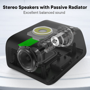 Veilleuse LED portable personnalisée charge sans fil lecteur de musique réveil numérique haut-parleur lecteur <span class=keywords><strong>CD</strong></span> pour la maison chevet hôtel - Product Image 4