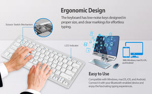 Klaviatura Computer bluetooth Keyboard Mini Clavier Azerty Pour Ordinateur Portable <b>Small</b> bluetooth Keyboard - Product Image 2