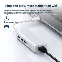 Adaptateur réseau USB 2.0 Type-C avec pilotes, carte réseau filaire 10/100 Mbps externe en stock