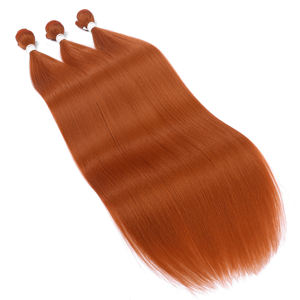 Extensions de Cheveux Synthétiques Super Promotion Fibre Premium 24 Pouces Résistantes à la Chaleur Tissage de Couleur Cheveux Lisses et Raides en Lots - Product Image 6