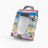 Kotak kertas kartu murah kustom dengan pegangan kemasan Earphone baki Blister untuk kotak paket casing Mouse dengan jendela
