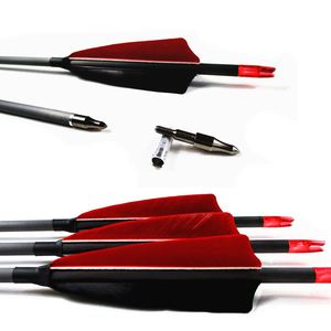 Bắn cung carbon tinh khiết mũi tên trục với bất gà tây lông lĩnh vực điểm tùy chỉnh cột sống cho bắn cung mục tiêu săn bắn - Product Image 5