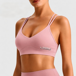 Sujetador deportivo de alta elasticidad para mujer, con absorción de impactos, transpirable, con relleno extraíble, para correr al aire libre, gimnasio, entrenamiento, yoga - Product Image 2