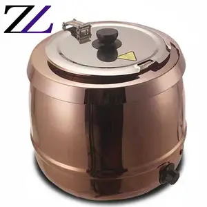  304 Stainless Steel Soup Kettle Food Buffet Warmer Machine, 10L  Electric Portable Design Soup Warmer Pot, for Restaurant Gravy and Soup,Red  : Home & Kitchen