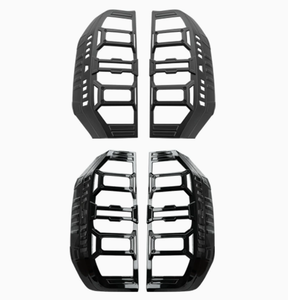 Черная защита задних фонарей Black Samurai для Jetour G700, в стиле Mech Armor, рамка-накладка на задние фонари, внешние декоративные аксессуары из АБС-пластика - Product Image 1