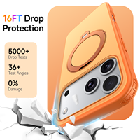 Funda para iPhone 17 Pro Max con Anillo Magnético Invisible y Protección de Grado Militar para iPhone 17e Air 16 Plus 15
