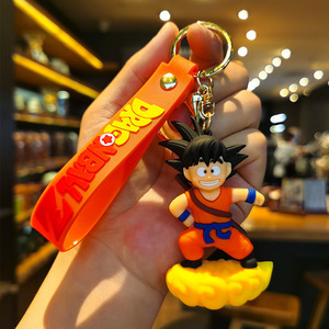 Porte-clés Dragon Ball en PVC, figurines de dessin animé, Trunks, Son Goku, Piccolo, Buu, <span class=keywords><strong>Vegeta</strong></span>, figurines d'action, porte-clés, pendentif pour sac - Product Image 6