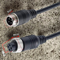 Kabel Ekstensi Video Penerbangan USB 4-Pin AccuGPS 10FT/3M Tahan Air Tahan Guncangan untuk Kamera CCTV, Kamera Mundur Kendaraan, dan Monitor Cadangan