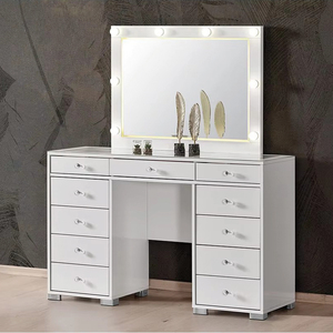 Miroir lumineux moderne personnalisé, favori des influenceuses, facile à assembler, <span class=keywords><strong>pour</strong></span> femme, table de maquillage <span class=keywords><strong>pour</strong></span> centre commercial - Product Image 1