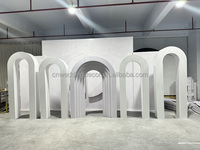 Ensemble d'arche en acrylique personnalisé ZKAI, blanc, PVC, grande arche de scène de mariage, support d'arche de fond