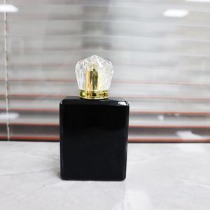 Usine Vendant Bien Bouteille <span class=keywords><strong>de</strong></span> <span class=keywords><strong>Parfum</strong></span> en Verre Mate Luxe <span class=keywords><strong>Vide</strong></span> Rectangle Noir avec Boîte Personnalisée - Product Image 2