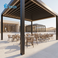 Pergola motorisée en aluminium Sweet Home, toit rétractable bioclimatique électrique pour extérieur, gazebo télécommandé, imperméable et anti-UV