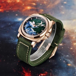 PAGANI DESIGN YS014 New <b>Automatic</b> Mechanical Wristwatch NH35A Wave Map Watch Sapphire Waterproof Stainless Steel Watch for Men - Product Image 3