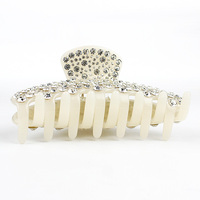 Pinces à cheveux en acétate CANYUAN, mode, entièrement serties de diamants, pour cheveux longs, accessoires pour cheveux couleur champagne pour femmes, logo personnalisé, vente en gros