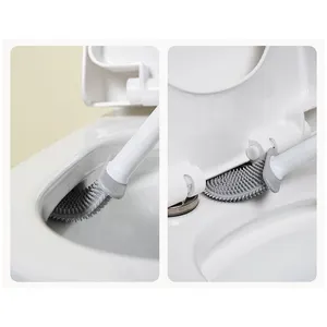 American Pop Silicon Mount Holder Removable Wall Mounted Silicone Toilet Brush For Cleaning