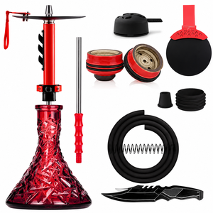 Cachimba de Acero Inoxidable Estilo Racing con Manguera Única y Base de Cristal, Set en Caja de Regalo, Temática Automotriz, para Bares y Salones, Venta al por Mayor - Product Image 5