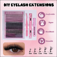 Extensions de cils mixtes 8mm-16mm, 300 pièces, 10D 20D 30D, en plateau, avec dissolvant de colle, distributeur OEM ODM