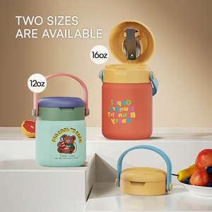 Hong Ling, contenedores de almuerzo aislados de boca ancha, tarro de comida para niños y adultos, tarro de comida de acero inoxidable al vacío para oficina escolar - Product Image 3