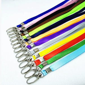 Factory Direct Sales Custom Logo & Color <b>Polyester</b> Keychain <b>Lanyard</b> with Heat Press ID Card Badge Holder - Product Image 1