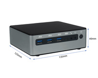 Mini PC NUC Ultra 7 155U de Última Generación (14ª Gen) con 8K, 3 Puertos de Pantalla, 12 Núcleos a 4.8GHz, 2 Puertos RJ45 LAN, Windows 11, Linux, DDR5