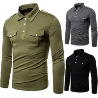 Men's Long Sleeve T-shirt with Front Pockets