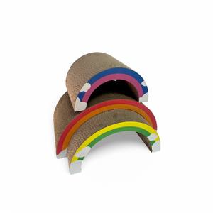 3 in 1 arcobaleno Lounge Premium graffiatura gatto ad alta densità corrugato antigraffio Set - Product Image 5