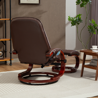 Chaise de bureau inclinable en tissu PU microfibre de loisirs à réglage manuel avec repose-pieds