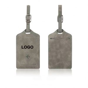 Hot Sell Wholesale Promotion Travel Gifts <b>Suitcase</b> <b>Tag</b> Customized Logo Pu Leather Luggage <b>Tags</b> - Product Image 1