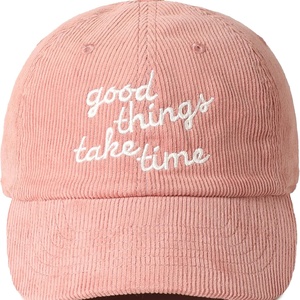 Gorras y Sombreros Personalizados con Diseños de Golf Dad, Gorra de Béisbol Bordada 100% Algodón Corduroy para Hombre y Mujer (1692,3D Hello-Tan) - Product Image 3