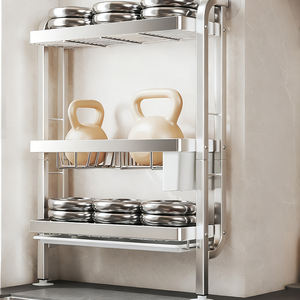 Égouttoir à vaisselle multifonction mural en acier à 2 niveaux, grand séchoir à vaisselle de cuisine sur évier - Product Image 5