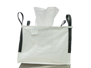 שק FIBC כבד 1000 ק\"ג (PP/PVC) עם לולאות הרמה בפינות, ניתן להתאמה אישית של גודל/לוגו, תחתית שטוחה ומילוי עליון - Product Image 1