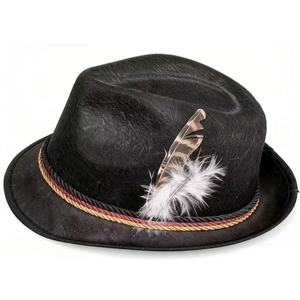 Sombrero Tirolés Bávaro de Fieltro con Pluma y Cinta de Cuerda para la Fiesta del Oktoberfest - Product Image 4