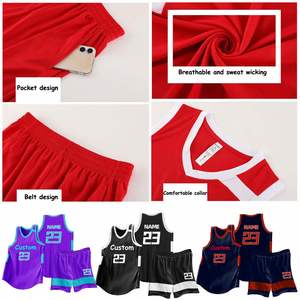 Maillot de basket personnalisé par sublimation, gilet, séchage rapide, confortable, respirant, pour les matchs et l'entraînement - Product Image 2