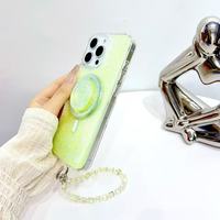 Étui de téléphone magnétique antichoc en TPU+PC au design luxueux et mignon avec décoration étoile scintillante pour iPhone 18 16/17/Pro Max Series