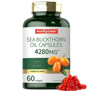 Di alta qualità senza glutine Omega 7 Softgels supporto immunitario integratore 4280mg olio di olivello spinoso bacche Softgels capsule