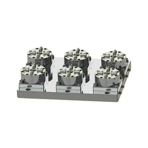 High Precision SY-ER005 type D100 six station pneumatic chuck equipped with multifunction base plate for lathe machine