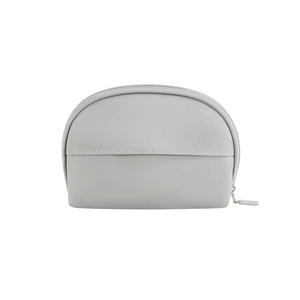 Skin Feeling PU Leather High-grade Gray Waterproof Traveling Makeup Bag Logo Custom Make up Pouch Cosmetic Bags - Product Image 3