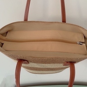 Factory Cheap Price Zip Closure Women's Beach Vacation Fashion Straw <b>Pillow</b> <b>Shape</b> Tote Bag High Quality Waterproof Tanjing - Product Image 6