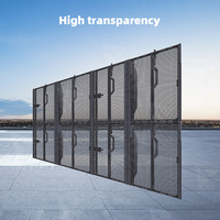 Écran d'affichage LED transparent pour vitrine de magasin, mur vidéo publicitaire intérieur, rideau de fenêtre en verre P2 P3.91