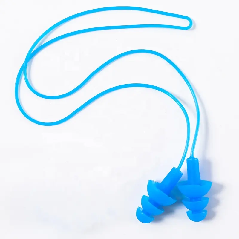 Wholesale Swimming Earplug Safety Professional Silicone Soundproof Ear plug with Strap