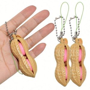 Juguetes Fidget Antiestrés de Cacahuete y Edamame, Juguete Popper para Apretar, Llavero de Plástico Infinito, Fidget Squishy de Descompresión para Niños - Product Image 1