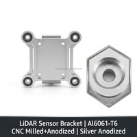 Soporte de Montaje para Sensor LiDAR de Dron de Aluminio CNC, Antivibración, Amortiguación, para Topografía y Mapeo, Piezas Personalizadas OEM para UAV