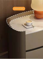 Table d'appoint mobile auxiliaire de style traditionnel et moderne avec tiroir de rangement pour chambre à coucher et salon