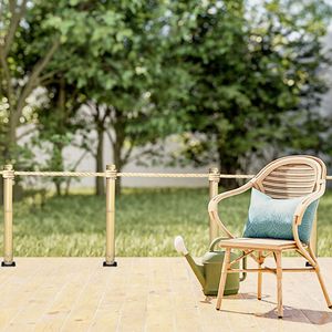 Bamboo Fence Posts Carbonized Color Smooth Surface Anti Uv Outdoor Fence Round Shape Custom Made - Product Image 1