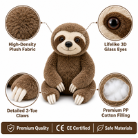 Grande Peluche Paresseux Géante, Animal en Peluche Doux et Moelleux, Coussin à Câliner, Décoration d'Intérieur, Vente en Gros