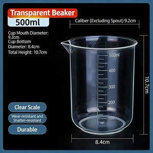 Lab Grade <strong>Plastic</strong> <strong>Measuring</strong> <strong>Beaker</strong> with Scale - 100mL Shatterproof Laboratory Equipment - Product Image 5