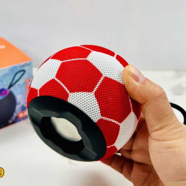 Football Wireless for 5.3 Speaker with Built-in Microphone Outdoor Portable Mini Subwoofer with RGB LED Lighting 5W