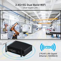 PC Industrial con Windows 11 Pro, Mini PC sin Ventilador I5, 16 GB de RAM, 256 GB SSD, Core 2, RJ45 LAN, 2 HD, Pantalla 4K, Mini Computadora de Escritorio en Stock