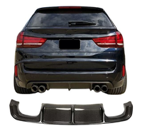 Diffuseur arrière en carbone véritable pour BMW F85 X5M F86 X6M 2015-2019, kit lèvre aérodynamique noir brillant